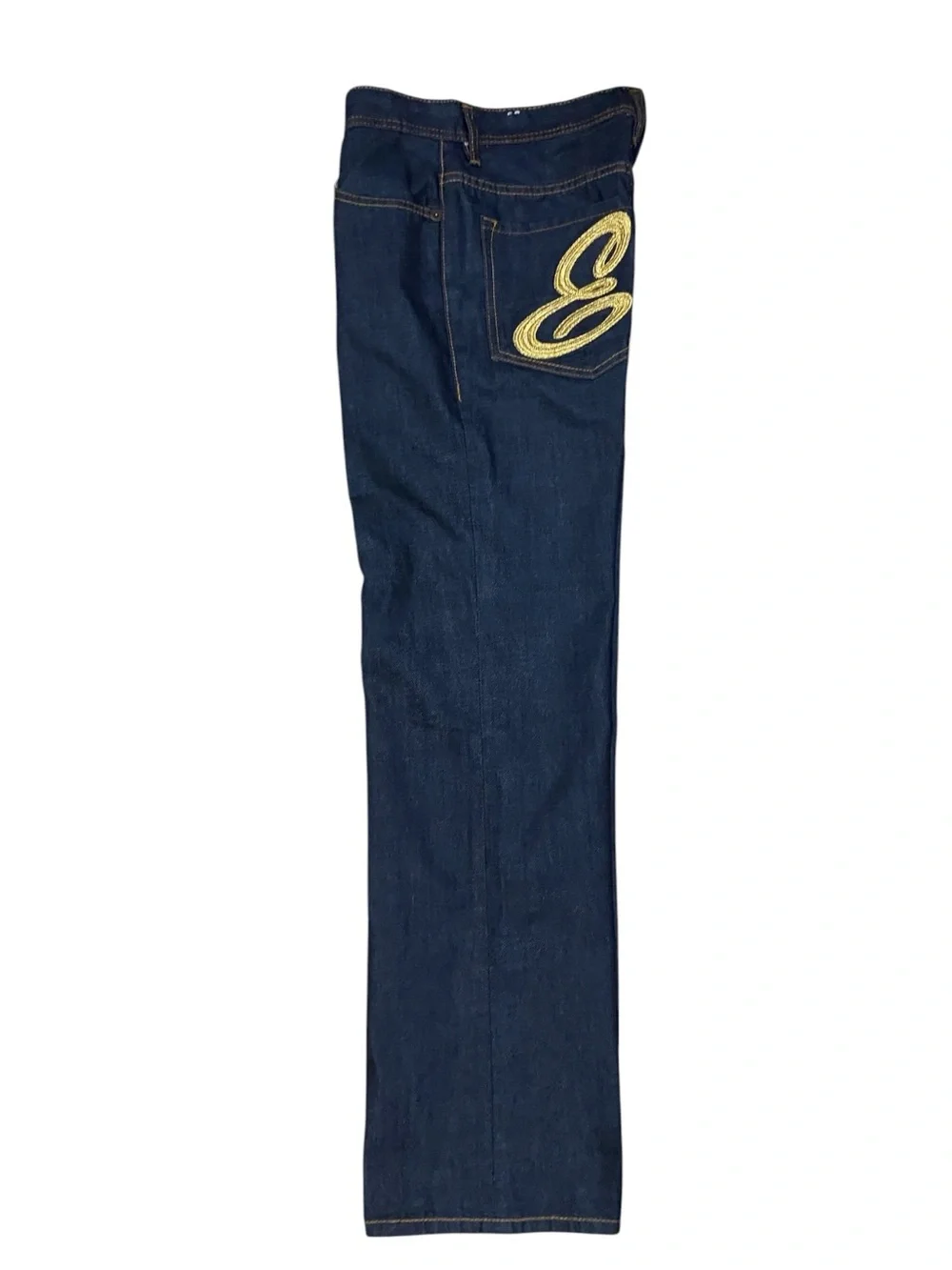Vintage Ecko Unlimited Gold Script Embroidery Relaxed Fit Jeans Y2K Streetwear